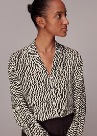 Wiggle Print Silk Shirt